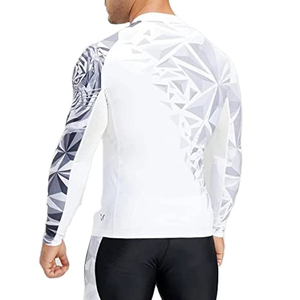 Meilleur Rash Guard MMA à manches longues respirant et à séchage rapide pour hommes, personnalisable OEM, gris, pour l'entraînement de la lutte et des arts martiaux - Product Image 2