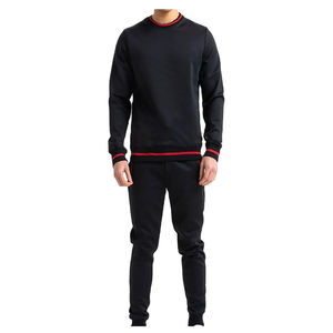 Conjunto Deportivo Casual de Invierno para Hombre, 100% Algodón Orgánico Ecológico, Sudadera Ligera con Cuello Redondo y Pantalones Deportivos - Product Image 1