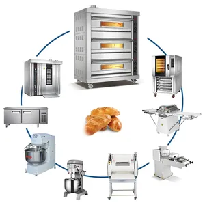 Horno de gas comercial de tres cubiertas hecho en La India de calidad superior de Venta caliente con vapor, control por computadora y 6 bandejas al aire libre - Product Image 5