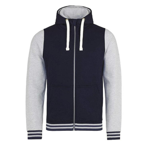Prix bon marché tissé étiquette hommes 100% coton uni unisexe poids lourd fermeture éclair complète sweat à capuche logo personnalisé surdimensionné pull à capuche - Product Image 3