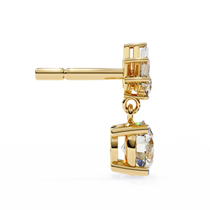 Clous d'oreilles personnalisables en or blanc 10K 14K 18K avec diamant de laboratoire vintage certifié CVD HPHT VVS IGI Bijoux pour femmes - Product Image 3