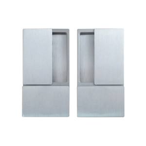 มือจับประตูฟลัชเวฟ AGB แบบไม่มีรู (ประตู38-50มม.) โครเมี่ยมซาติน - Product Image 1