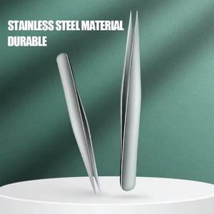 Pince à épiler de haute qualité pour extensions de cils, pointes fines de précision, outil de beauté en acier inoxydable, application précise et lisse des cils, durable - Product Image 5