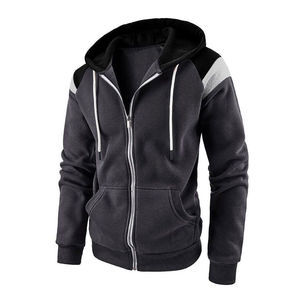 Pakistán hizo de alta calidad en sudaderas con capucha sólidas para hombre 100% algodón cómodo cremallera gran oferta básico algodón mezclado Zip up Hoodie - Product Image 3