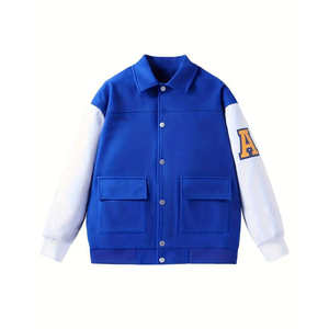 Chaqueta Deportiva Transpirable con Bloques de Color para Hombre, Chaqueta Casual de Estilo Universitario con Frente Alto para Otoño e Invierno - Product Image 1