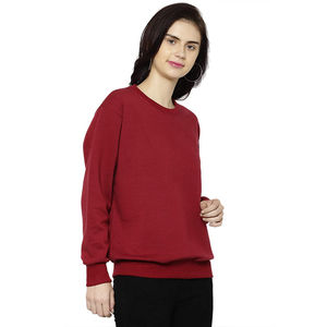 Sudadera de mujer de algodón 100% con diseño OEM, sudadera de cuello redondo, ropa informal holgada hecha a medida para mujer para invierno - Product Image 6
