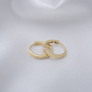 Pendientes de aro lisos elegantes de 13mm, venta al por mayor turca, joyería de plata de ley 925 para todos los días - Product Image 6