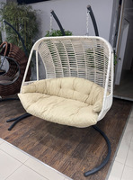 Chaise pivotante Double avec support pour jardin intérieur et extérieur, hamac de Patio au Design moderne de qualité Exclusive