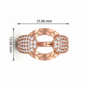 Elegante anillo de oro con diamantes en forma de lágrima para mujer, regalo de aniversario, fiesta de boda, celebraciones románticas - Product Image 2