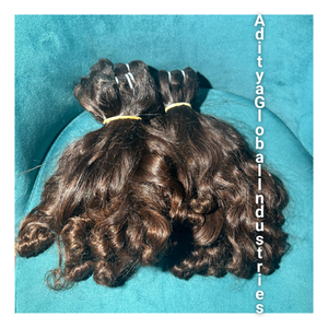 Extensions de cheveux indiens vierges 100% naturels Bouncy Curly Remy avec des cheveux humains à cuticules alignées: modèle non permanent - Product Image 2