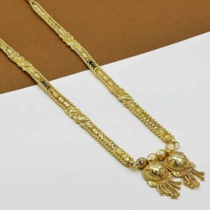 Wholesale 24K Gold Micro Long Mangalsutra <b>For</b> Married Women, Traditional <b>Wedding</b> Mangalsutra, Daily Wear Gold Finish Mangalsutra - Product Image 5