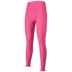 OEM women leggings breathable stretch <b>material</b> custom logo design ideal for fitness team branding and promotional use - Product Image 3