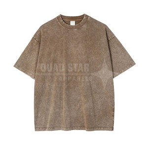 เสื้อยืดแฟชั่นผู้ชายลายพิมพ์แบบย้อมสีเอซิด สำหรับใส่ฤดูร้อน ผลิตจากผ้าฝ้าย 100% ผลิตในประเทศปากีสถาน ทรงหลวม - Product Image 1