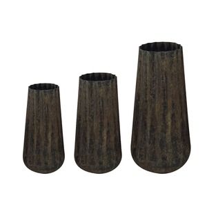 Pots de fleurs droits en aluminium, style vintage moderne classique, uniques, pour usage commercial, intérieur, maison, hôtel, restaurant, personnalisables, plaqués - Product Image 2