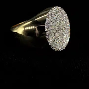 Anillo fino personalizado de oro de 10kt estilo Hip Hop, una promesa perfecta y banda de eternidad - Product Image 2