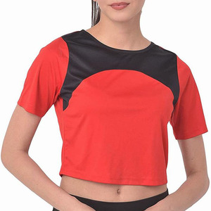 100% coton été haut court T-Shirts femmes Femme recadrée femme personnalisé recadrée t-shirt coton femmes T-shirts - Product Image 5