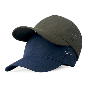 Casquette de baseball de golf Gorra tendance, à 6 panneaux, avec patch tissé, découpe laser, perforée, personnalisable, imperméable et dos en maille hydro - Product Image 5