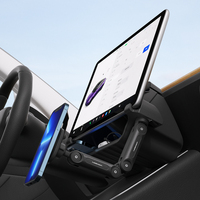 Support de téléphone universel pour Tesla 3/Y 2026, boîte de rangement ABS de haute qualité, support magnétique pour téléphone, charge sans fil, rotation à 360 degrés