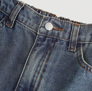 Pantalones vaqueros holgados elásticos de cintura alta para mujer, pantalones vaqueros holgados para mujer, Pantalones de mujer lavados de algodón personalizados de fabricante - Product Image 6