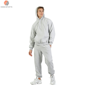 Sweat à capuche personnalisé MESS SPORTS avec logo, en coton uni, coupe ajustée, pour jogging, survêtements de sport pour hommes, vente en gros, coupe-vent, respirant - Product Image 2