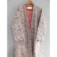 Peignoir en coton matelassé doux pour femmes Veste kimono longue Chemise de nuit Maillots de bain Vêtements de plage Vêtements de nuit imprimés en blocs