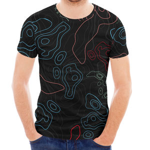 Nueva llegada de los hombres todo impreso 100% algodón camisetas DTG Jersey Ringer escote bloqueo mangas personalizable diseño de ropa de calle - Product Image 6