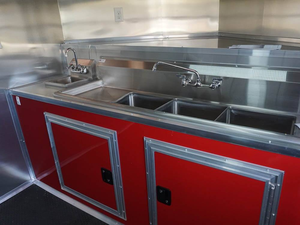Barbecue à foyer en V rouge 8,5 x 22 avec kit d'insonorisation et garniture noire à vendre - Product Image 5