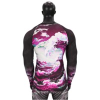 T-shirts pour hommes à manches longues, conçus sur mesure, en coton 100% écologique, à séchage rapide, pour la compression MMA et le BJJ