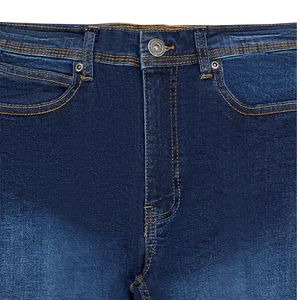 Pantalones vaqueros ligeros y rectos con diseño de logotipo personalizado lavado en azul oscuro para hombre y mujer, pantalones elegantes y cómodos Unisex - Product Image 3