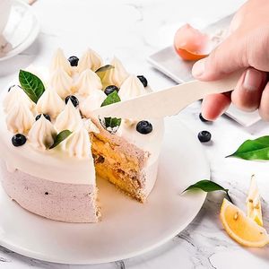 Nuevo Cuchillo para Postres y Pasteles Birchwood de 155 mm, Biodegradable, Ecológico, Desechable, Compostable, Cubiertos de Madera para Servir Pasteles y Repostería - Product Image 2