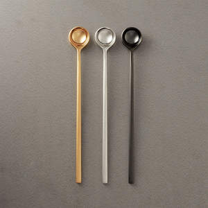 Top vente 3 couleurs café thé remuer longue poignée crème glacée Dessert cuillères en métal au meilleur prix - Product Image 4