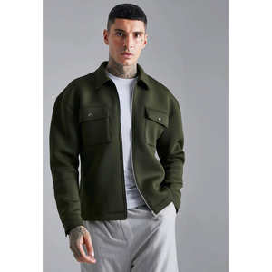 Camisas Casuales de Verano para Hombre, Transpirables, Elásticas, de Manga Larga, con Hebilla, Cierre de un Solo Botón, Teñidas con Hilo en Blanco y Negro - Product Image 1