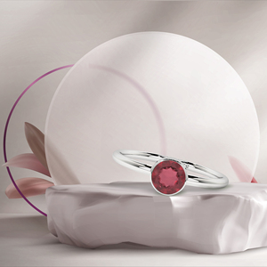 Bisel de turmalina Rosa Natural de Plata de Ley 925, hecho a mano, regalo minimalista clásico, su anillo apilable, joyería - Product Image 3