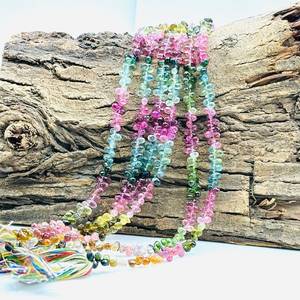 Perles de pierres précieuses en forme de larme à facettes multi-tourmaline naturelle Perles en vrac en pierre de tourmaline de 6mm pour la fabrication de bijoux au prix de gros - Product Image 3