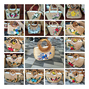 Sac en jacinthe d'eau, tissé à la main, en matériau végétal de jacinthe, idéal pour le rangement et la mode, Vietnam - Product Image 6