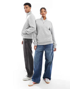 Sudaderas con capucha para hombre 1/4 cremallera unisex Polar fleece pullover cuello falso cuello de gran tamaño 100% algodón cuarto zip up sudaderas con capucha - Product Image 2