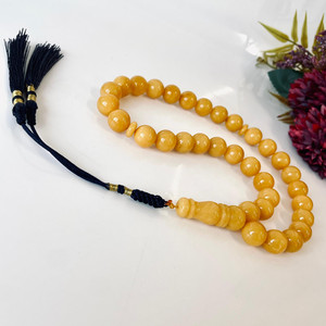 ลูกประคำอิสลาม, ลูกปัดอำพันบอลติกธรรมชาติสีบัตเตอร์สกอตช์สำหรับการละหมาด - Product Image 2