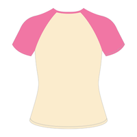 T-shirt à manches raglan neutre pour femme, vêtements de sororité grecque, rose et vert, pour sœurs universitaires, élégant, été, bio