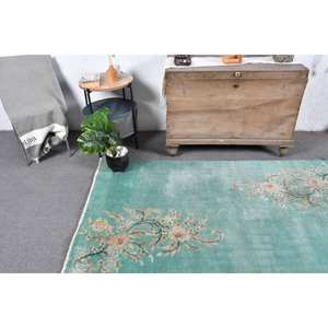 Tapis turc vintage de 37x63 pieds, style classique vert beige, laine PP, grande surface, tapis de salon, support en latex, design Aubusson - Product Image 2