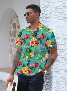 Camisa Hawaiana para Hombre, Verano, Casual, Playa, Abotonada, Manga Corta, Estampada, Tropical, Vacaciones - Product Image 3