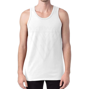 Premium 100% Cotton <b>White</b> <b>Tank</b> <b>Tops</b> for <b>Men's</b> Breathable Lightweight Street Style Summer Wear O-neck Gym Fitness <b>Men</b> <b>Tank</b> <b>Top</b> - Product Image 1