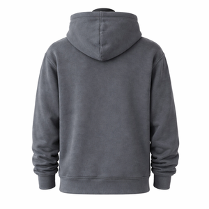 Sudadera con Capucha Personalizada en Color Gris Carbón |   Sudadera con Capucha de Felpa de Algodón y Poliéster |   Sudadera con Capucha Unisex OEM ODM - Product Image 2