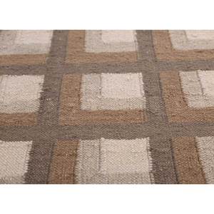 Classic Beige <b>Brown</b> <b>Wool</b> Rugs Geometric Handmade Flat Weaves for Bedroom Hallway Rectangle 4m Rectangular ADWL-13024 Rug - Product Image 3