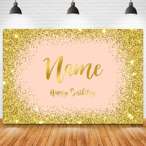 Custom Name Photo Gold Silver Glitter <strong>Backgrounds</strong> DIY Birthday Party Photobooth Backdrops Christmas Baby Shower Christmas - Product Image 4