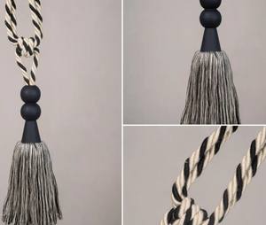 Attaches de rideaux modernes en bois de coton, 4 couleurs, attaches de rideaux, attaches de draperies, attaches de voiles, décoration - Product Image 2