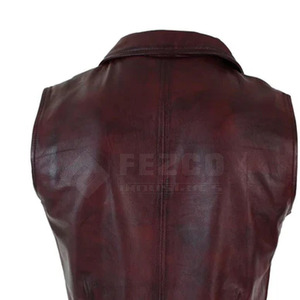 Ropa informal de alta calidad personalizable hombres Chaleco de cuero invierno cálido transpirable en Stock - Product Image 6