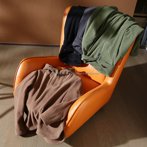 2025 Sudadera con cremallera de alta calidad Color liso Peso pesado Polar Fleece 350Gsm Sudadera con capucha Diseño personalizado Poliéster Quater Zip Hoodie - Product Image 4