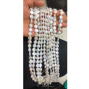 สร้อยคอไข่มุกน้ำจืดขนาด16นิ้วสีขาวสวยขนาด12-13มม. ทำเครื่องประดับเงินและแหวนวัสดุหินธรรมชาติ - Product Image 2