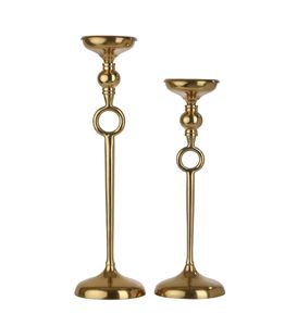 Gold Pillar Brass Candle Holder <b>Table</b> <b>Decoration</b> Luxury Candle Stand Set <b>Valentines</b> Day Wedding Decorative Candle Holder Pillars - Product Image 3