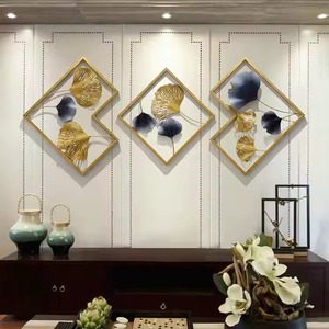 Arte de pared de Metal de diseñador de hojas de Gingko hecho a mano para sala de estar, salón, boda, adorno colgante duradero para festividades de Diwali - Product Image 4